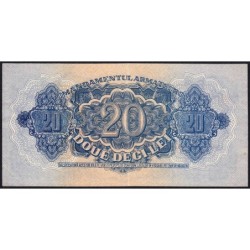 Roumanie - Pick M12 - 20 lei - Série TA - 1944 - Etat : SUP+