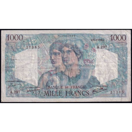 F 41-15 - 11/07/1946 - 1000 francs - Minerve et Hercule - Série A.297 - Etat : TB+