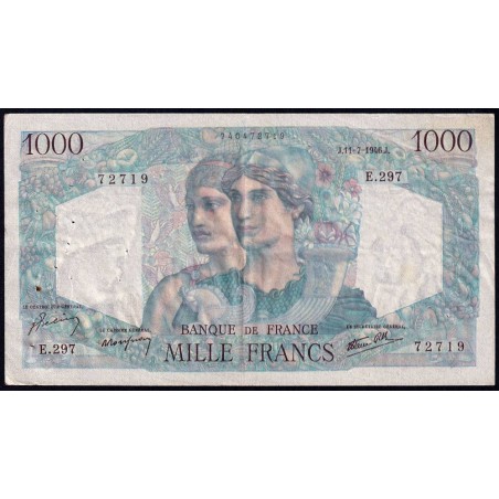 F 41-15 - 11/07/1946 - 1000 francs - Minerve et Hercule - Série E.297 - Etat : TTB