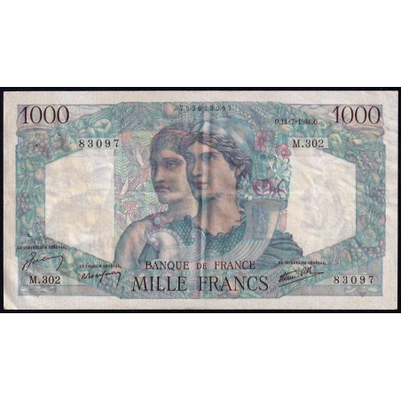 F 41-15 - 11/07/1946 - 1000 francs - Minerve et Hercule - Série M.302 - Etat : TTB+