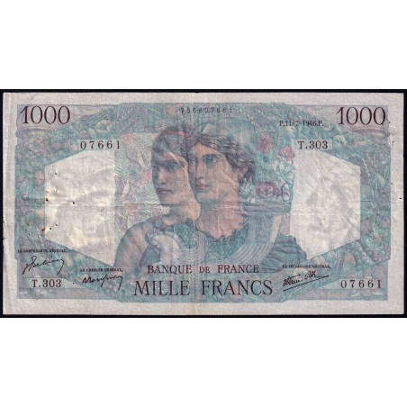 F 41-15 - 11/07/1946 - 1000 francs - Minerve et Hercule - Série T.303 - Etat : TB+