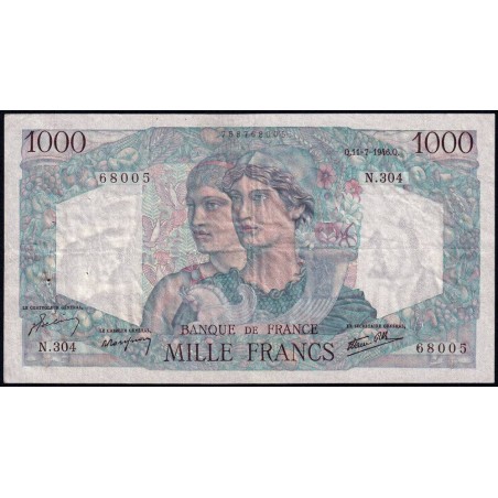 F 41-15 - 11/07/1946 - 1000 francs - Minerve et Hercule - Série N.304 - Etat : TTB