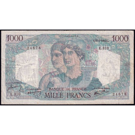 F 41-15 - 11/07/1946 - 1000 francs - Minerve et Hercule - Série E.310 - Etat : TB-