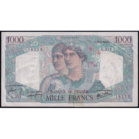 F 41-16 - 12/09/1946 - 1000 francs - Minerve et Hercule - Série G.313 - Etat : TB-
