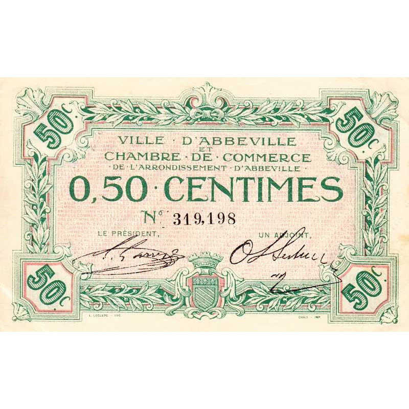 Abbeville - Pirot 1-1 - 50 centimes - Sans date - Etat : SUP