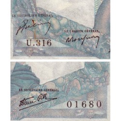 F 41-16 - 12/09/1946 - 1000 francs - Minerve et Hercule - Série U.316 - Etat : TTB+
