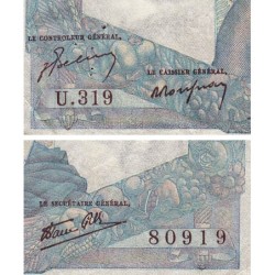F 41-16 - 12/09/1946 - 1000 francs - Minerve et Hercule - Série U.319 - Etat : TB+