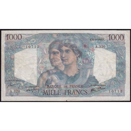 F 41-16 - 12/09/1946 - 1000 francs - Minerve et Hercule - Série A.320 - Etat : TTB