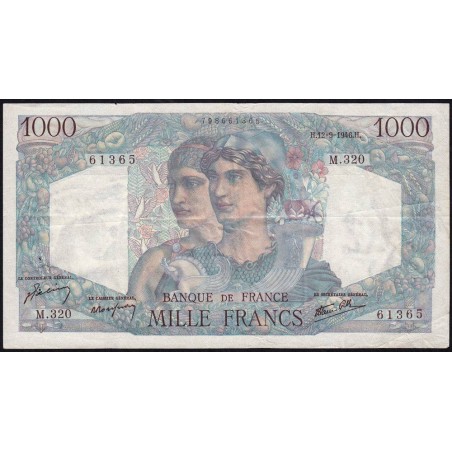 F 41-16 - 12/09/1946 - 1000 francs - Minerve et Hercule - Série M.320 - Etat : TTB