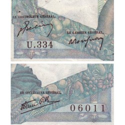 F 41-16 - 12/09/1946 - 1000 francs - Minerve et Hercule - Série U.334 - Etat : TTB