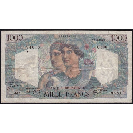 F 41-16 - 12/09/1946 - 1000 francs - Minerve et Hercule - Série C.336 - Etat : TB