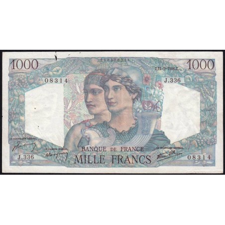 F 41-16 - 12/09/1946 - 1000 francs - Minerve et Hercule - Série J.336 - Etat : TB