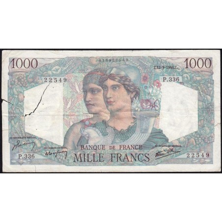 F 41-16 - 12/09/1946 - 1000 francs - Minerve et Hercule - Série P.336 - Etat : AB