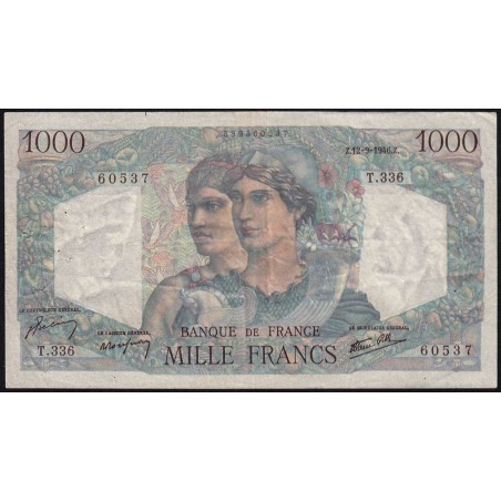 F 41-16 - 12/09/1946 - 1000 francs - Minerve et Hercule - Série T.336 - Etat : TB+