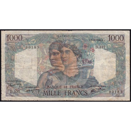 F 41-17 - 03/10/1946 - 1000 francs - Minerve et Hercule - Série D.337 - Etat : TB-