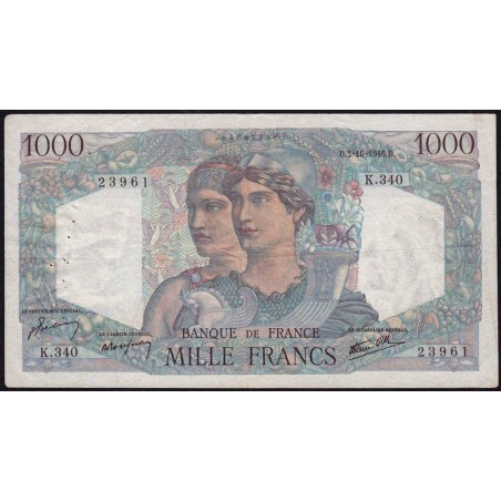 F 41-17 - 03/10/1946 - 1000 francs - Minerve et Hercule - Série K.340 - Etat : TB+