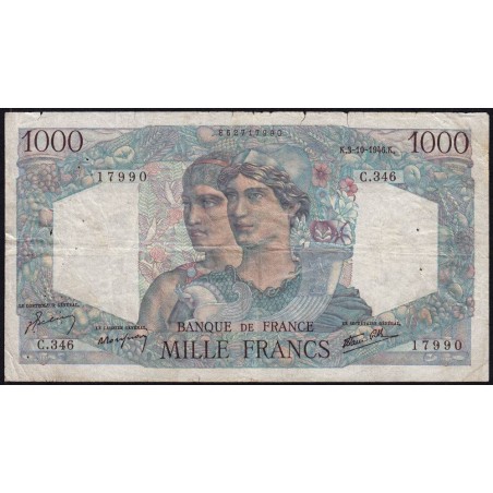 F 41-17 - 03/10/1946 - 1000 francs - Minerve et Hercule - Série C.346 - Etat : TB-