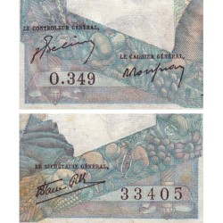 F 41-17 - 03/10/1946 - 1000 francs - Minerve et Hercule - Série O.349 - Etat : TB