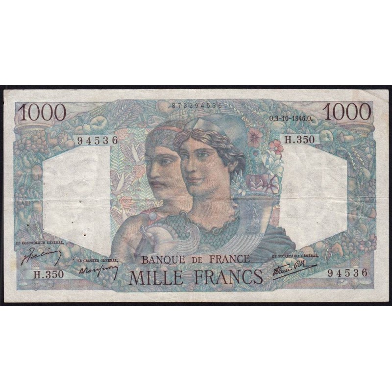 F 41-17 - 03/10/1946 - 1000 francs - Minerve et Hercule - Série H.350 - Etat : TB+