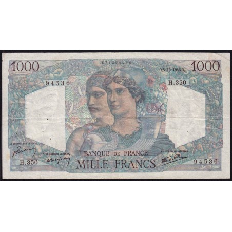F 41-17 - 03/10/1946 - 1000 francs - Minerve et Hercule - Série H.350 - Etat : TB+