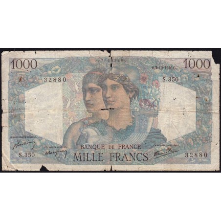 F 41-17 - 03/10/1946 - 1000 francs - Minerve et Hercule - Série S.350 - Etat : AB