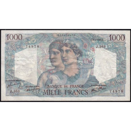 F 41-18 - 09/01/1947 - 1000 francs - Minerve et Hercule - Série J.363 - Etat : TB+