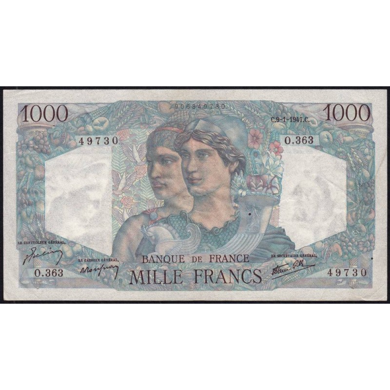F 41-18 - 09/01/1947 - 1000 francs - Minerve et Hercule - Série O.363 - Etat : TTB