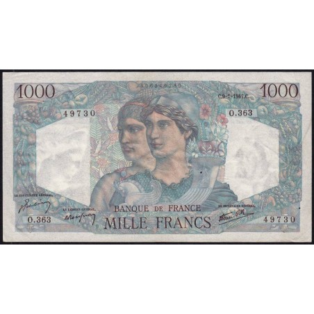 F 41-18 - 09/01/1947 - 1000 francs - Minerve et Hercule - Série O.363 - Etat : TTB