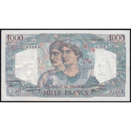 F 41-18 - 09/01/1947 - 1000 francs - Minerve et Hercule - Série O.363 - Etat : TTB+