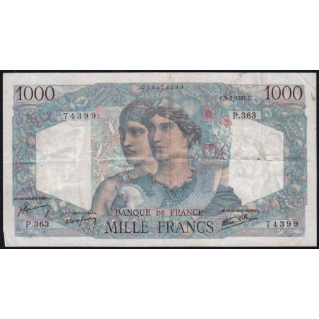 F 41-18 - 09/01/1947 - 1000 francs - Minerve et Hercule - Série P.363 - Etat : TB+