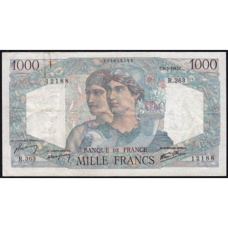 F 41-18 - 09/01/1947 - 1000 francs - Minerve et Hercule - Série R.363 - Etat : TB+