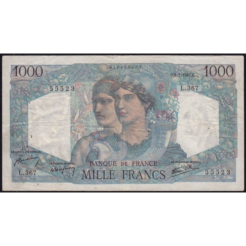 F 41-18 - 09/01/1947 - 1000 francs - Minerve et Hercule - Série L.367 - Etat : TB+