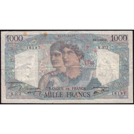 F 41-18 - 09/01/1947 - 1000 francs - Minerve et Hercule - Série N.372 - Etat : TB
