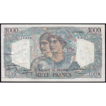 F 41-19 - 11/03/1948 - 1000 francs - Minerve et Hercule - Série V.373 - Etat : TB+
