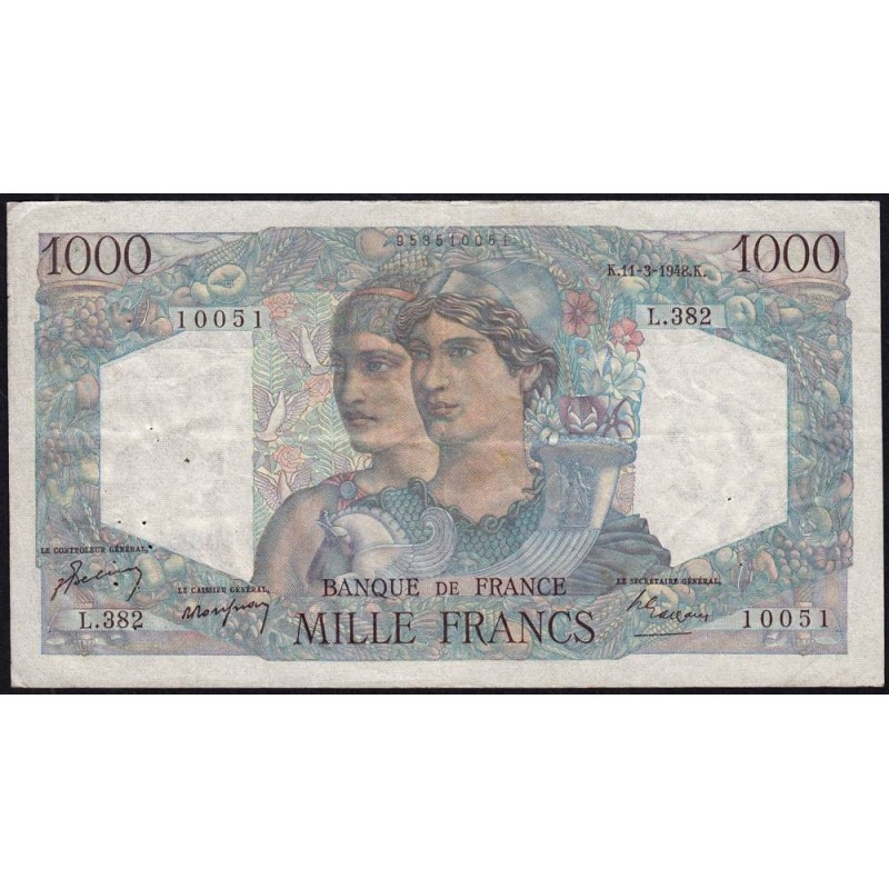 F 41-19 - 11/03/1948 - 1000 francs - Minerve et Hercule - Série L.382 - Etat : TTB-
