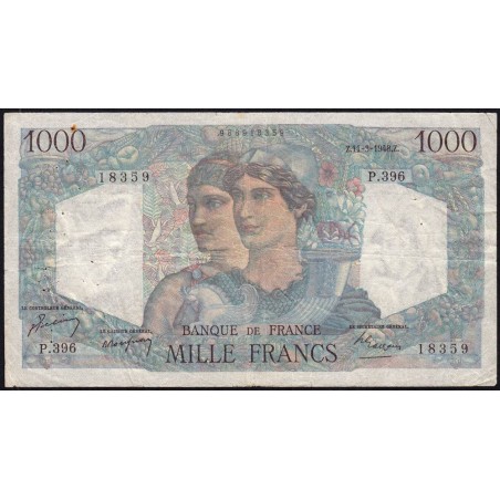 F 41-19 - 11/03/1948 - 1000 francs - Minerve et Hercule - Série P.396 - Etat : TB