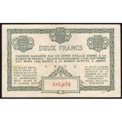 Amiens - Pirot 7-57 - 2 francs - 1922 - Etat : SUP+