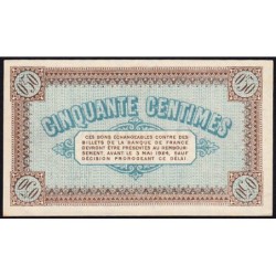 Chalon-sur-Saône, Autun, Louhans - Pirot 42-32 - 50 centimes - Série H 483 - 02/05/1922 - Etat : SPL+