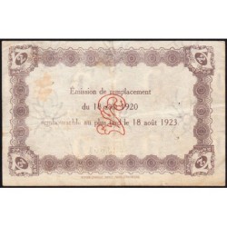 Le Havre - Pirot 68-30 - 2 francs - 18/08/1920 - Etat : TTB