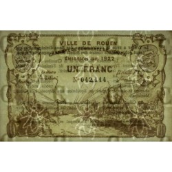 Rouen - Pirot 110-65 - 1 franc - 1922 - Etat : SPL