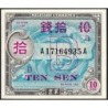 Japon - Occupation alliée - Pick 63 - 10 sen - Lettres B / A A - Série 100 - 1945 - Etat : SUP