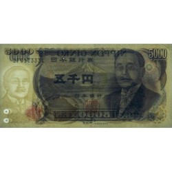 Japon - Pick 98b - 5'000 yen - Série BF/L - 1984 - Etat : TTB+