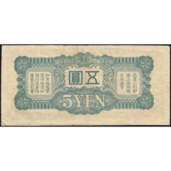 Chine - Occupation Militaire Japonaise - Pick M 17a - 5 yen - Série 13 - 1939 - Etat : TB