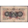 Chine - Occupation Militaire Japonaise - Pick M 27a - 10 yen - Sans série - 1938 - Etat : B+