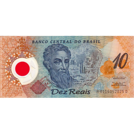Brésil - Pick 248a - 10 reais - Série AD 0116 - 2000 - Polymère commémoratif - Etat : NEUF