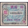 Japon - Occupation alliée - Pick 63 - 10 sen - Lettres B / A A - Série 100 - 1945 - Etat : TB+