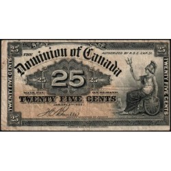Canada - Pick 9b - 25 cents - Sans série - 02/01/1900 - Etat : TB