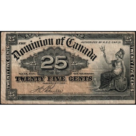 Canada - Pick 9b - 25 cents - Sans série - 02/01/1900 - Etat : TB