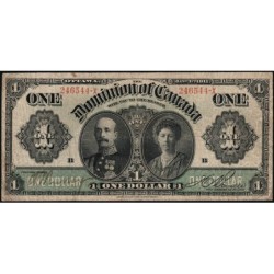 Canada - Pick 27b_2 - 1 dollar - Série X - 03/01/1911 - Etat : TB