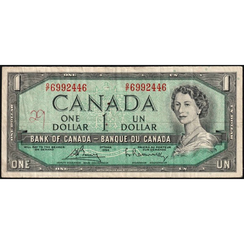 Canada - Pick 75c - 1 dollar - Série O/F - 1954 (1972) - Etat : TB+